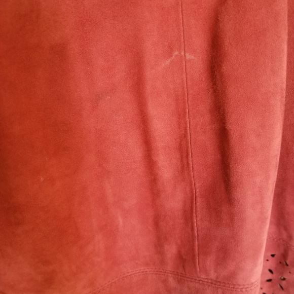 Vintage 90’s/Y2K Rust Hue Suede Skirt - Picture 5 of 6